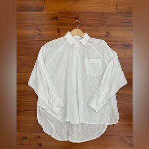 Linen button down shirt from Aritzia.